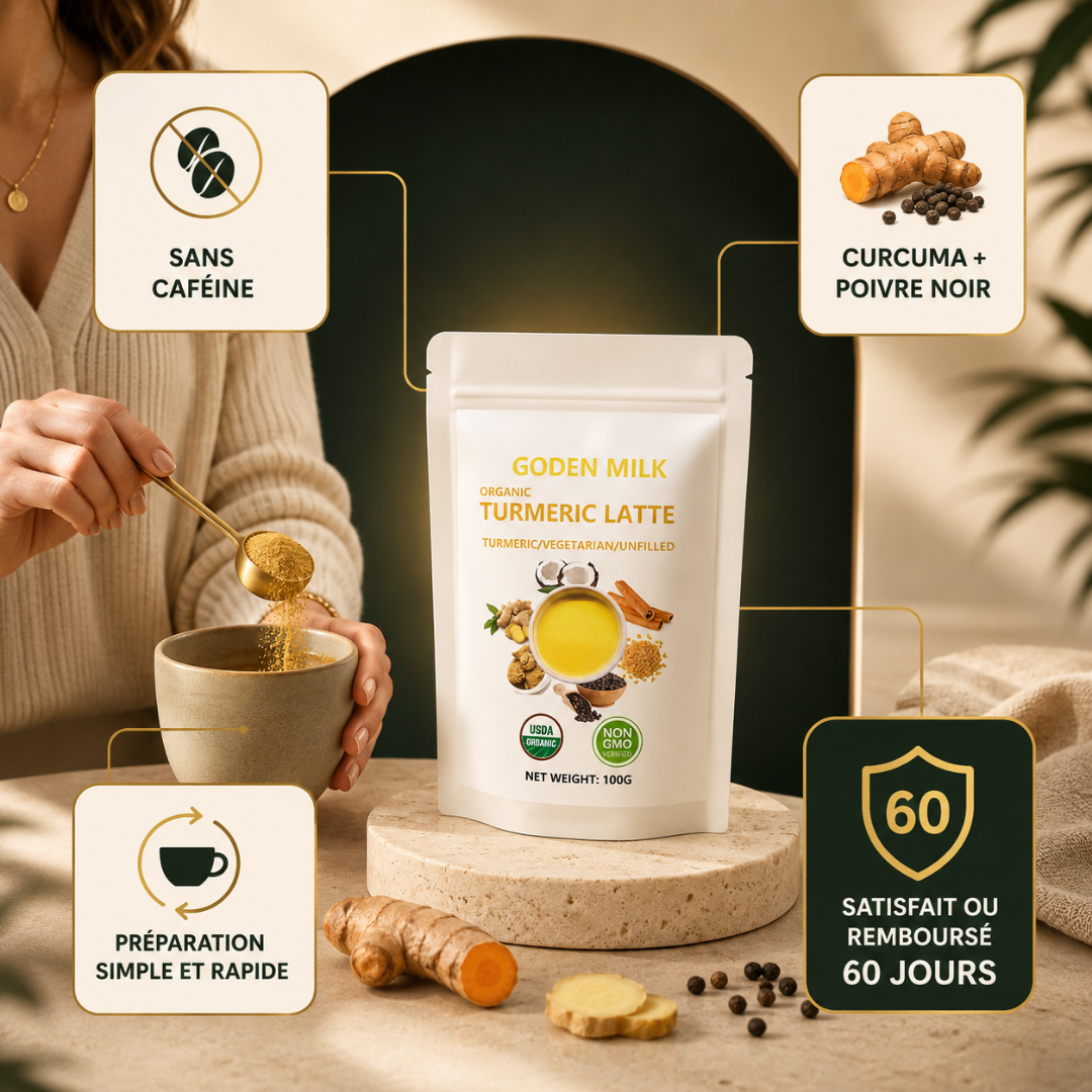 Auréa — Latte doré au curcuma, onctueux et sans caféine