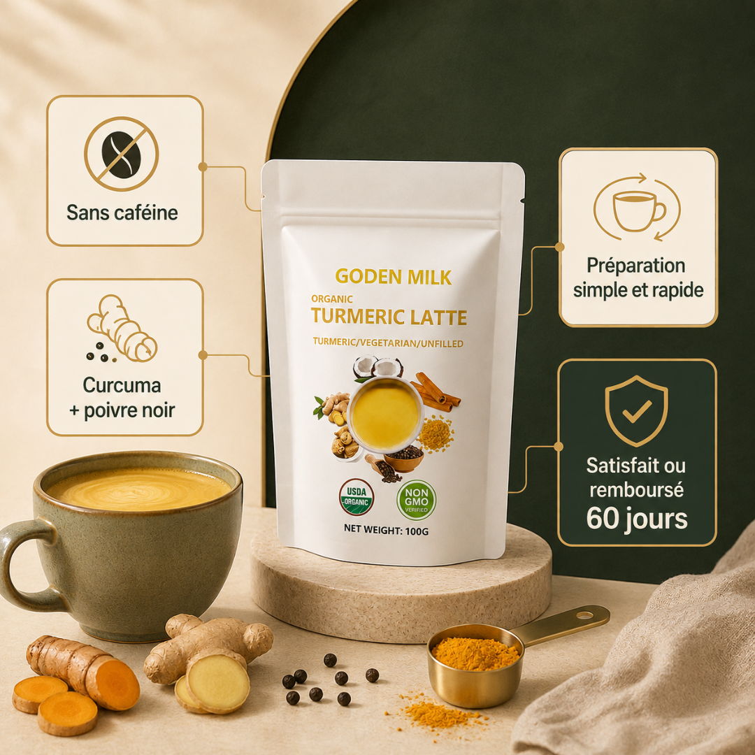 Auréa — Latte doré au curcuma, onctueux et sans caféine
