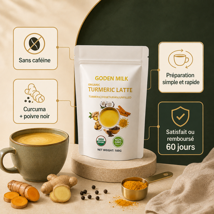 Auréa — Latte doré au curcuma, onctueux et sans caféine