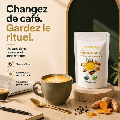 Auréa — Latte doré au curcuma, onctueux et sans caféine