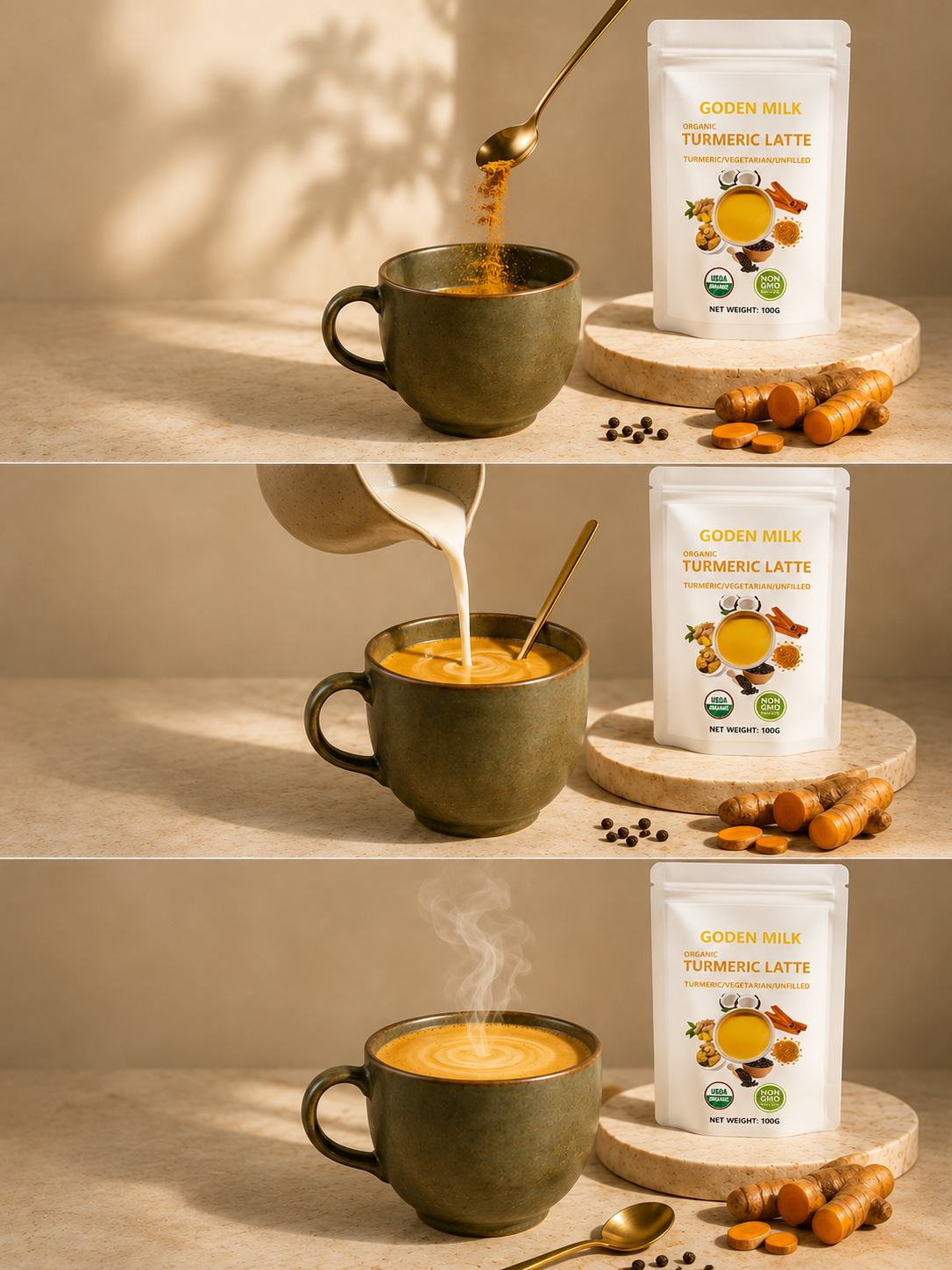 Ton Golden Milk en 3 étapes